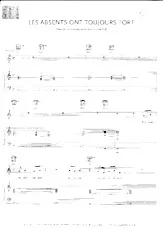 descargar la partitura para acordeón Les absents ont toujours tort en formato PDF