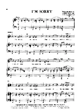 descargar la partitura para acordeón I'm  Sorry en formato PDF