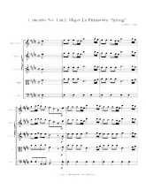 télécharger la partition d'accordéon Concerto n°1 in E Major La Primavera (Spring) (1 Titre) (Conducteur) au format PDF