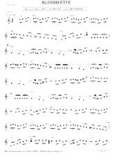 scarica la spartito per fisarmonica Blondinette (Valse) in formato PDF