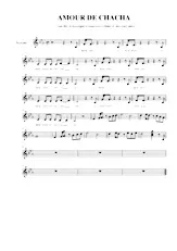 descargar la partitura para acordeón Amour de chacha en formato PDF