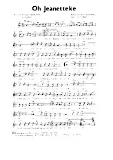 scarica la spartito per fisarmonica Oh Jeanetteke (Marche) in formato PDF