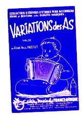 download the accordion score Variations des as (Valse avec doigtés) in PDF format