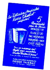 download the accordion score Recueil : 5 Nouveautés pour la danse (Denisette + Elise et Jo + Pas nerveuse + Préviens-moi + C'est prévu) (Doigtés boutons et Piano) in PDF format
