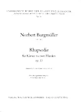 télécharger la partition d'accordéon Rhapsodie (Für Klavier zu zwei Händen Op 13) (Rhapsody for piano solo Op 13) au format PDF