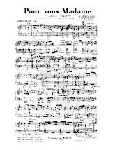 télécharger la partition d'accordéon Pour vous Madame (Arrangement : Tony Muréna) (Orchestration) (Tango Chanté) au format PDF