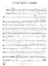 download the accordion score Il fait bon t'aimer (Chant : Edith Piaf) (Valse) in PDF format