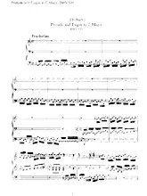 télécharger la partition d'accordéon Prelude and Fugue in C Major BWV 531 (Orgue) au format PDF