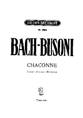 download the accordion score Chaconne für Violine allein (D minor Ré mineur D moll) (Arrangement : Ferruccio Busoni) (Piano Solo) in PDF format