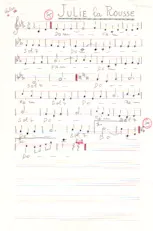 download the accordion score Julie la rousse (Valse) (Manuscrite Simplifiée) in PDF format