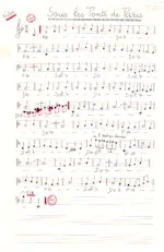 télécharger la partition d'accordéon Sous les ponts de Paris (Valse) (Manuscrite Simplifiée) au format PDF