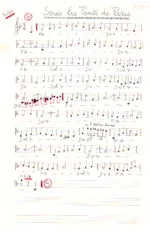 descargar la partitura para acordeón Sous les ponts de Paris (Valse) (Manuscrite Simplifiée) en formato PDF