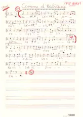 descargar la partitura para acordeón Comme d'habitude (My Way) (Slow) (Manuscrite Simplifiée Manuscrite) en formato PDF