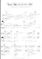 descargar la partitura para acordeón You must love me (Chant : Madonna) en formato PDF