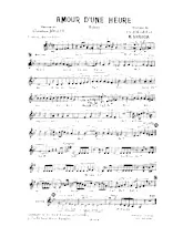 scarica la spartito per fisarmonica Amour d'une heure (Boléro) in formato PDF