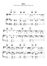 télécharger la partition d'accordéon Hello (Chant : Adele) au format PDF