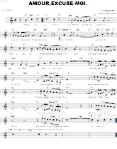 scarica la spartito per fisarmonica Amour Excuse moi (Arrangement : Gérard Merson) (Slow Rock) in formato PDF