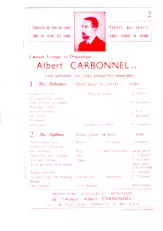 descargar la partitura para acordeón Recueil 2 : L'Acteur Lyrique et Dramatique Albert Carbonnel vous présente : Du Rythme (Tout pour le bal) (10 Titres) en formato PDF