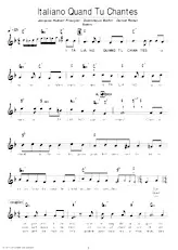télécharger la partition d'accordéon Italiano quand tu chantes (Boléro Chanté) au format PDF