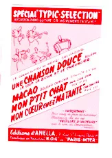 télécharger la partition d'accordéon Recueil : Spécial Typic Sélection : Une chanson douce (Le loup La biche et Le chevalier ) + Macao + Mon p'tit chat + Mon cœur chez ma tante (Boléro + Boléro Cha Cha + Cha Cha Cha) au format PDF