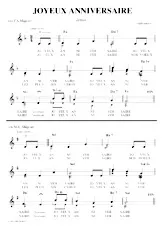 télécharger la partition d'accordéon Joyeux Anniversaire au format PDF