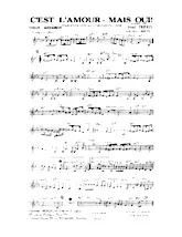 télécharger la partition d'accordéon C'est l'amour Mais oui (Du Film : J'avais sept filles) (Arrangement : Jerry Mengo) (Orchestration) (Slow) au format PDF