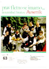 télécharger la partition d'accordéon Prav Fletno Se Imano : Ansambel Bratov Avsenik (Volume n°63) (6 titres) au format PDF