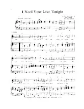 télécharger la partition d'accordéon I Need Your Love Tonight (Chant : Elvis Presley) (Rock) au format PDF