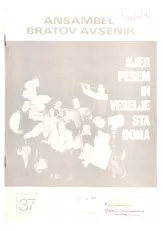 télécharger la partition d'accordéon Ansambel Bratov Avsenik : Kjer pesem in veselje sta doma (Volume n°37) (6 titres) au format PDF