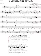 télécharger la partition d'accordéon Si vous m'aimiez autant (Arrangement : Gérard Merson) (Boléro) au format PDF