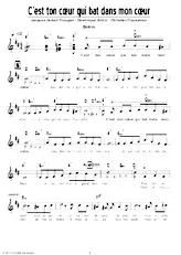 download the accordion score C'est ton cœur qui bat dans mon cœur (Boléro Chanté) in PDF format