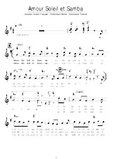 scarica la spartito per fisarmonica Amour soleil et samba in formato PDF