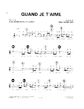 scarica la spartito per fisarmonica Quand je t'aime (Slow) in formato PDF