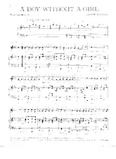 télécharger la partition d'accordéon A boy without a girl (Chant : Anthony Newley) (Slow Rock) au format PDF