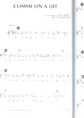scarica la spartito per fisarmonica Comme on a dit (Chant : Louise Attaque) in formato PDF