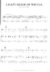 télécharger la partition d'accordéon A hazy shade of winter (Interprète : Simon & Garfunkel / The Bangles) (Disco) au format PDF