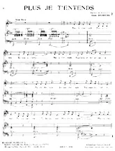 descargar la partitura para acordeón Plus je t'entends (Slow Rock) en formato PDF