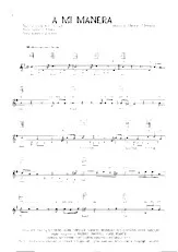 télécharger la partition d'accordéon A mi manera (Comme d'habitude) (My way) (Slow) au format PDF
