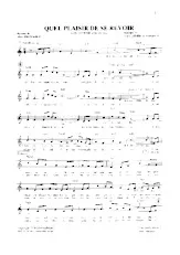 descargar la partitura para acordeón Quel plaisir de se revoir (Marche indicatif de bal) en formato PDF