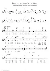 download the accordion score Pour un frisson d'accordéon (Valse Chantée) in PDF format