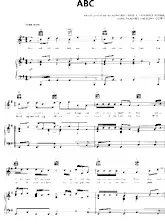 scarica la spartito per fisarmonica ABC (Interprète : The Jackson 5) (Soul) (Rhythm and Blues) in formato PDF