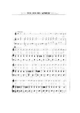 télécharger la partition d'accordéon Toujours aimer (Chant : Edith Piaf) au format PDF