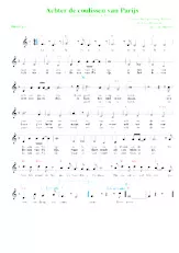 scarica la spartito per fisarmonica Achter de coulissen van Parijs (Arrangement : Luc Markey) (Chant : Wendy Van Wanten) (Marche) in formato PDF