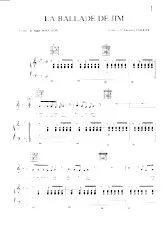 télécharger la partition d'accordéon La ballade de Jim (Slow) au format PDF