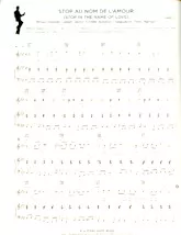 télécharger la partition d'accordéon Stop au nom de l'amour (Stop In The Name Of Love) (Adaptation : Eddy Marnay) (Chant : Claude François / The Supremes) au format PDF