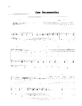 télécharger la partition d'accordéon Les insomnies au format PDF