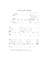 scarica la spartito per fisarmonica This is my Song (Barcarolle) in formato PDF