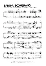 télécharger la partition d'accordéon Bang A Boomerang (Interprète : Abba) (Disco) au format PDF
