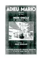 télécharger la partition d'accordéon Adieu Mario (Du film : Mon Oncle de Jacques Tati) (Baïon) au format PDF