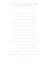 télécharger la partition d'accordéon It's Easy to Play Norah Jones (14 Titres) au format PDF